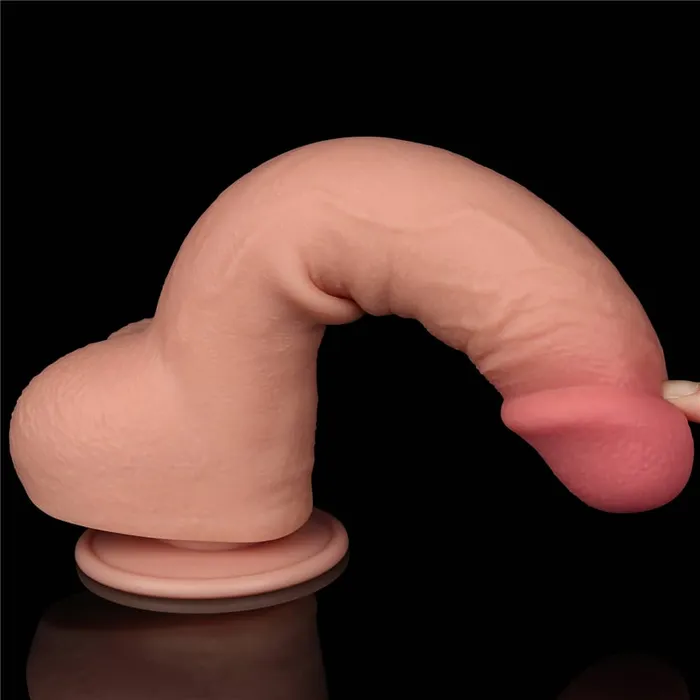 Dildos LOVETOY 95 Sliding Skin Dual Density Dildo Flesh