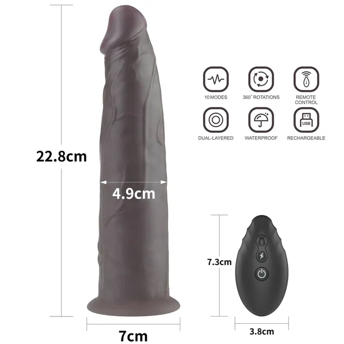 Dildos LOVETOY 9 Dual Density Silicone Dildo Black