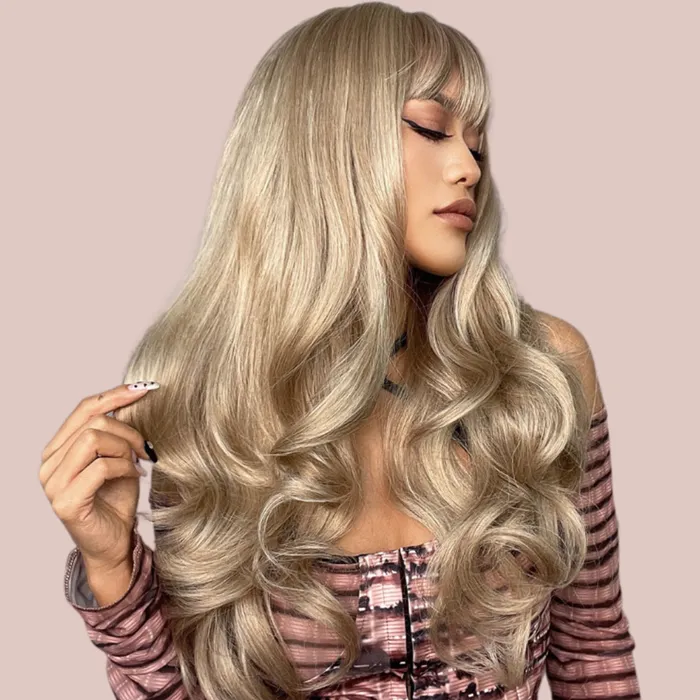 House of Chastity Male Sex Toys HOC2291 Blonde Ombre Soft Curl Long Length Wig