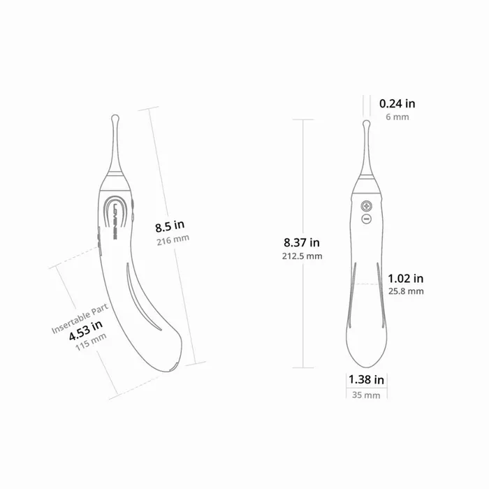 Lovense Hyphy Bluetooth Remote Controlled DualEnd Vibrator Lovense Couples