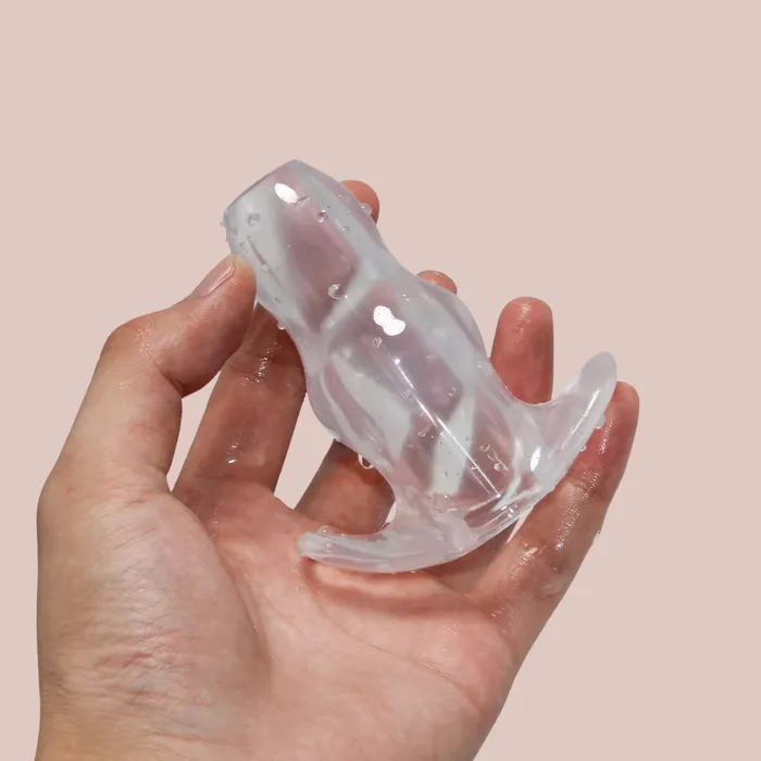 Male Sex Toys House of Chastity Tunnel Anal Plug With Closing Plug