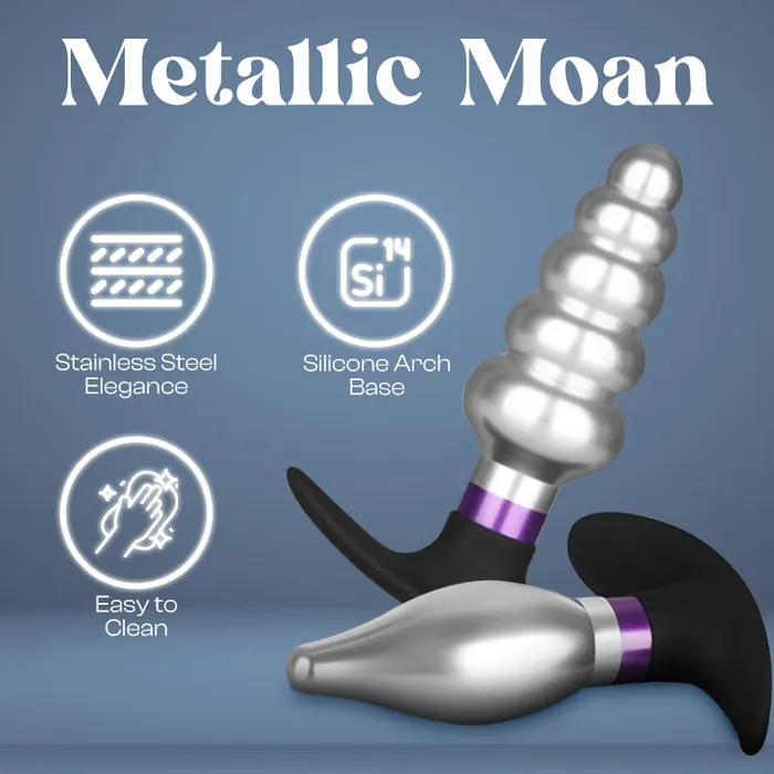 Metallic Moan Metal Butt Plug FRISKY BUSINESS SG Anal