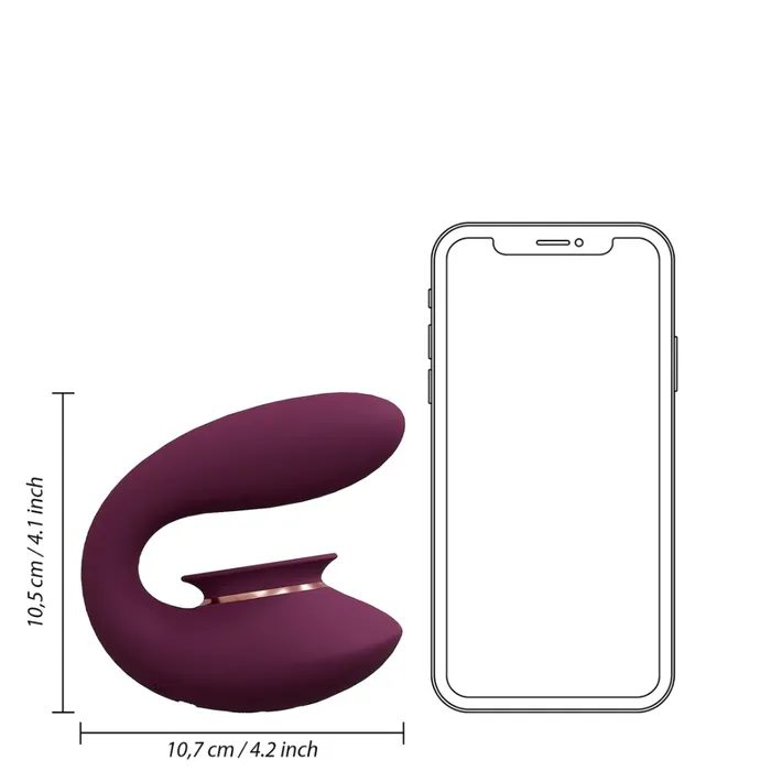 SHOTS Vibrators SHOTS Twitch 3 Rechargeable Vibrator and Suction Burgundy