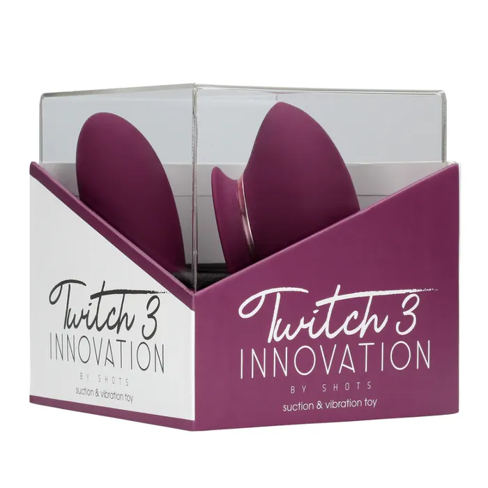SHOTS Vibrators SHOTS Twitch 3 Rechargeable Vibrator and Suction Burgundy