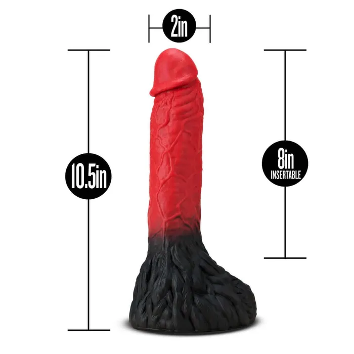 The Realm Lycan Lock On Werewolf Dildo RedBlack Blush Dildos