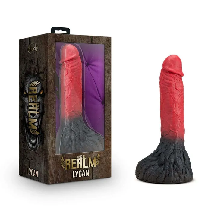 The Realm Lycan Lock On Werewolf Dildo RedBlack Blush Dildos