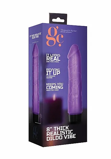 8 Inch Thick Realistic Dildo Vibe Purple HonourSkintwocom Anal