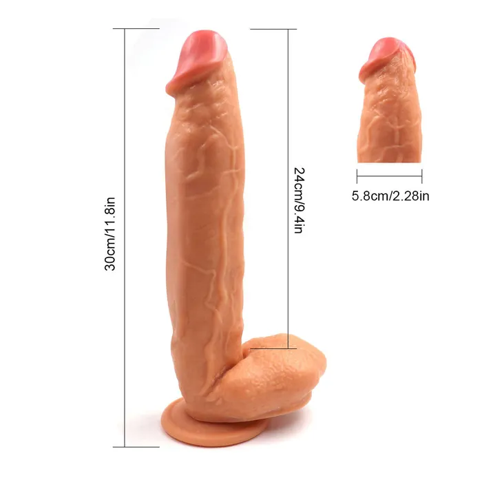 A22 Alien ExtraLarge Ultra Realistic Suction Cup Dildo with Balls 12 Inch Modi Dildos