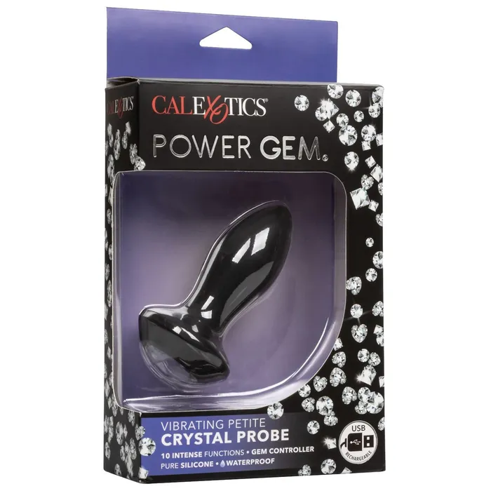Anal CalExotics Power Gem Vibrating Crystal Probe Black CalExotics