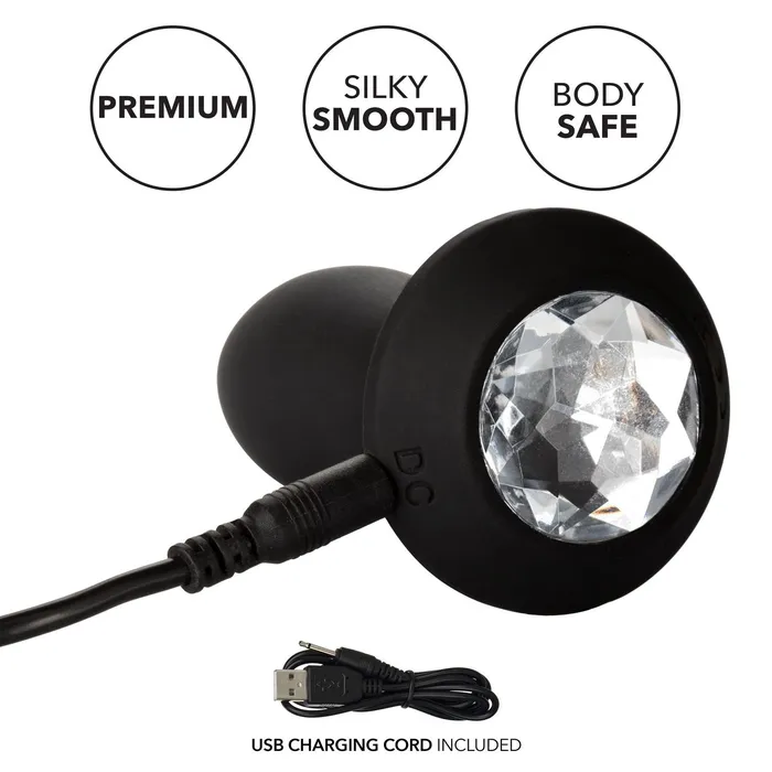 Anal CalExotics Power Gem Vibrating Crystal Probe Black CalExotics