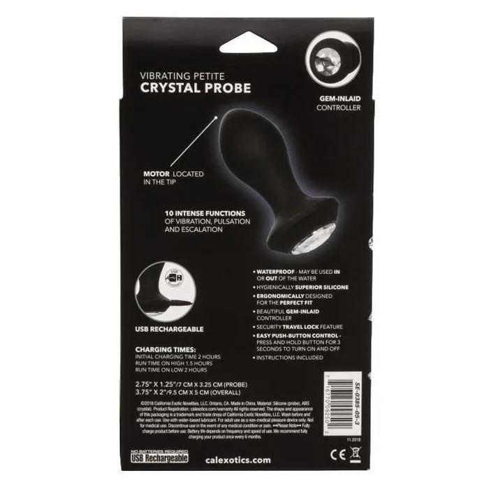 Anal CalExotics Power Gem Vibrating Crystal Probe Black CalExotics