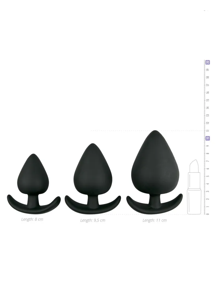 Anal HonourSkintwocom Black Anchor Buttplug Set