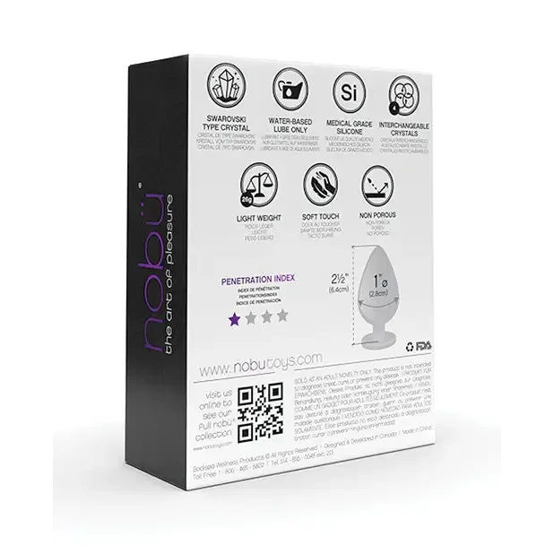 Anal Nob Nobu Fetish Small Silicone Plug Wjewels Anal Nob Nobu Fetish Small Silicone Plug Wjewels