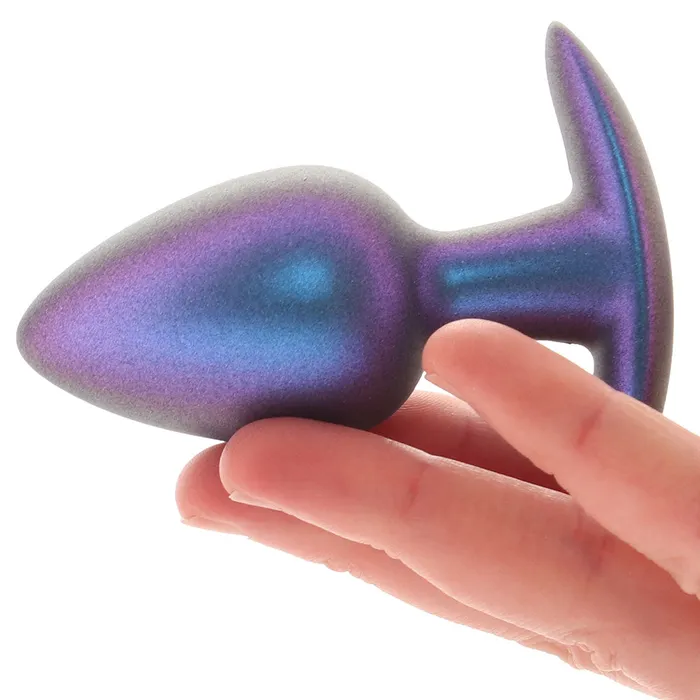Anal Ouch Ouch Smooth Silicone 31 Inch Butt Plug in Metallic Blue