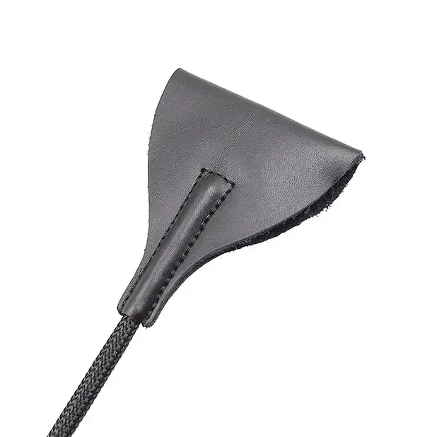 Anal Plesur Plesur 21 Wide Tip Leather Crop Black Anal Plesur Plesur 21 Wide Tip Leather Crop Black
