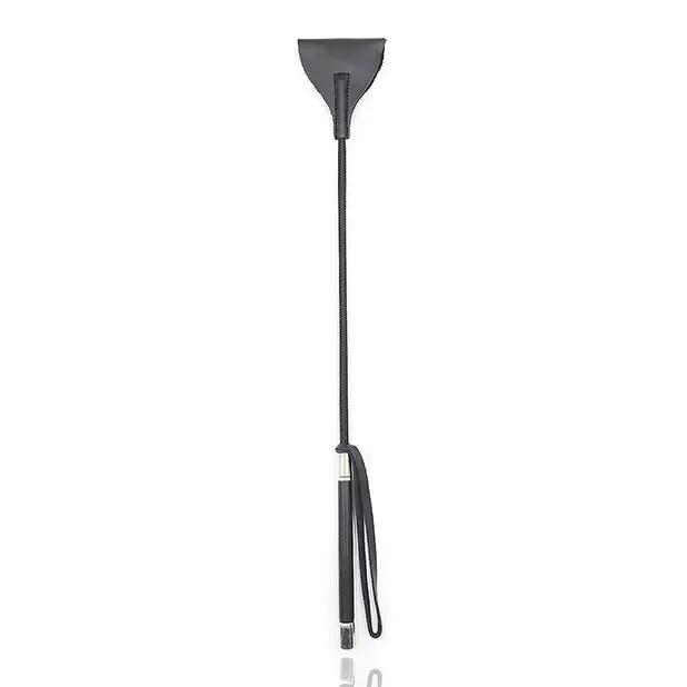 Anal Plesur Plesur 21 Wide Tip Leather Crop Black Anal Plesur Plesur 21 Wide Tip Leather Crop Black
