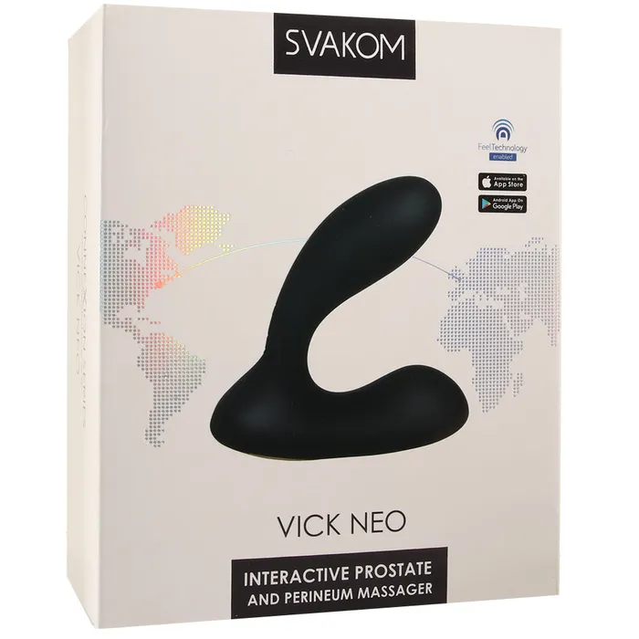 Anal Svakom Vick Neo Prostate and Perineum Massager in Black