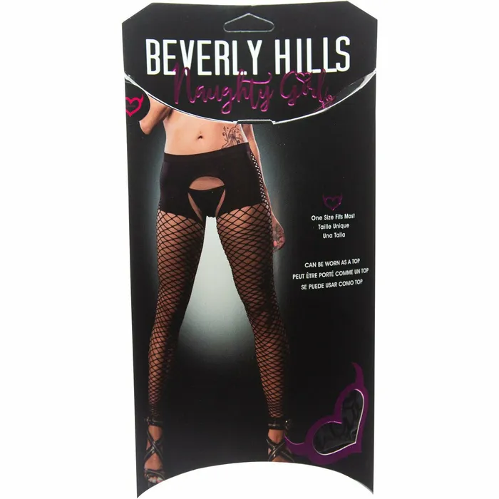 Beverly Hills Naughty Girl Crotchless Short with Mesh Bottom Leggings Black One Size Beverly Hills Bodystockings Playsuits Beverly Hills Naughty Girl Crotchless Short with Mesh Bottom Leggings Black One Size Beverly Hills Bodystockings Playsuits