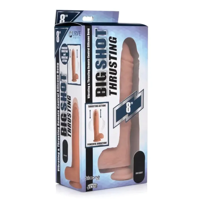 Big Shot Female Sex Toys Big Shot Thrusting and Vibrating Remote Controlled Rechargeable Dildo