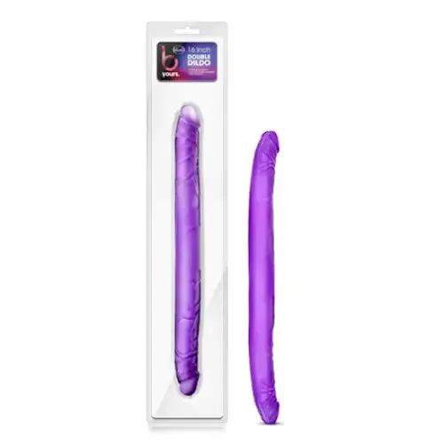Blush Dildos Blush B Yours 16 in Double Dildo Purple