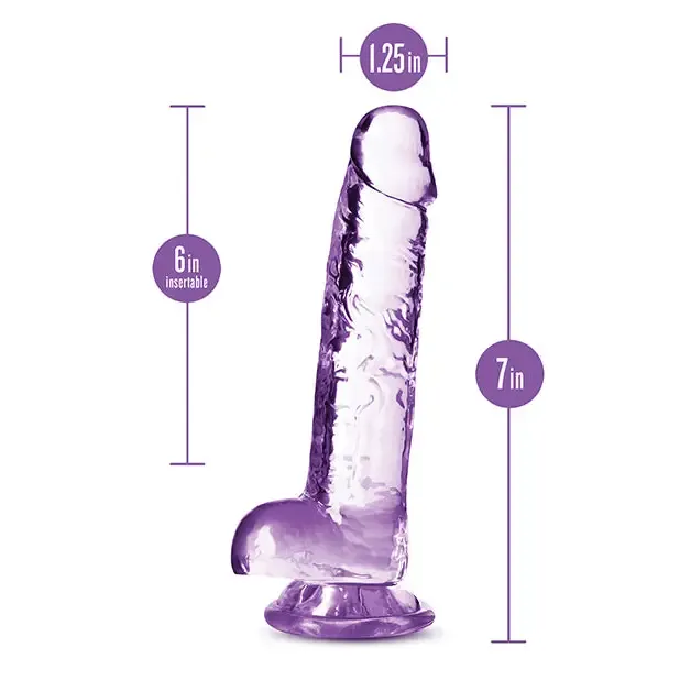 Blush Dildos Blush Naturally Yours Crystalline 7 in Dildo with Balls Suction Cup Diamond Blush Dildos Blush Naturally Yours Crystalline 7 in Dildo with Balls Suction Cup Diamond
