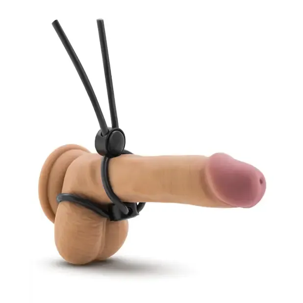 Blush Dildos Blush Stay Hard Silicone Double Loop LassoBolo Cockring Black Blush Dildos Blush Stay Hard Silicone Double Loop LassoBolo Cockring Black