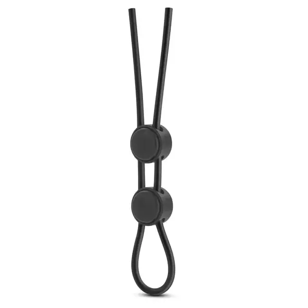 Blush Dildos Blush Stay Hard Silicone Double Loop LassoBolo Cockring Black Blush Dildos Blush Stay Hard Silicone Double Loop LassoBolo Cockring Black