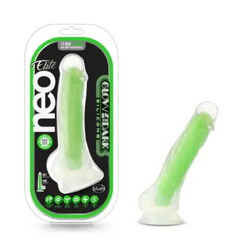 Blush Neo Elite Glow in the Dark Viper 7 in Silicone Dual Density Dildo with Suction Cup Neon Green Blush Female Sex Toys Blush Neo Elite Glow in the Dark Viper 7 in Silicone Dual Density Dildo with Suction Cup Neon Green Blush Female Sex Toys