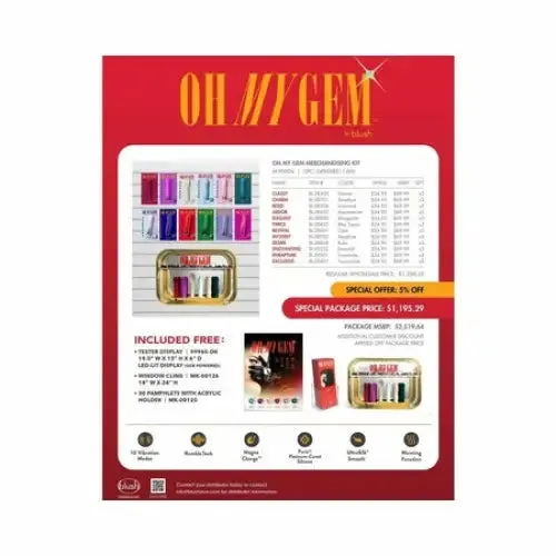 Blush Vibrators Oh My Gem Merchandising Kit New