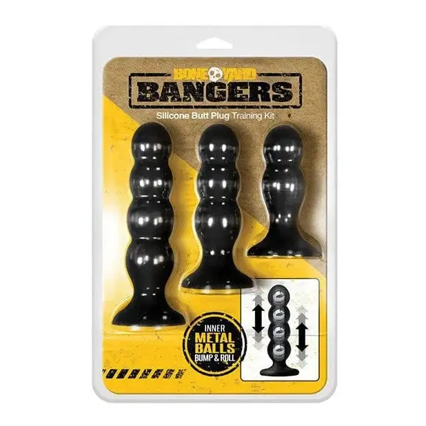 Boneyard Bangers Silicone Butt Plug Training Kit Boneyard Anal