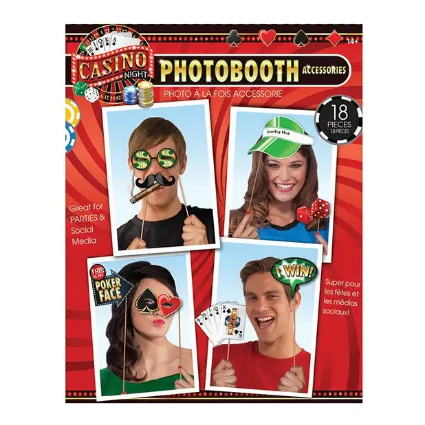 Casino Photo Booth Prop Kit Set Of 18 Pc Forum Novelties Anal