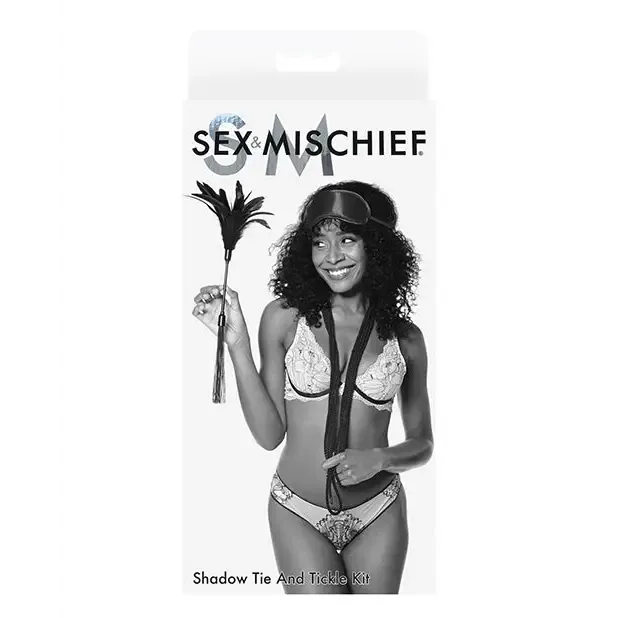 Couples Sex Mischief Sportsheets Sex Mischief Shadow 4Piece Tie And Tickle Kit Black