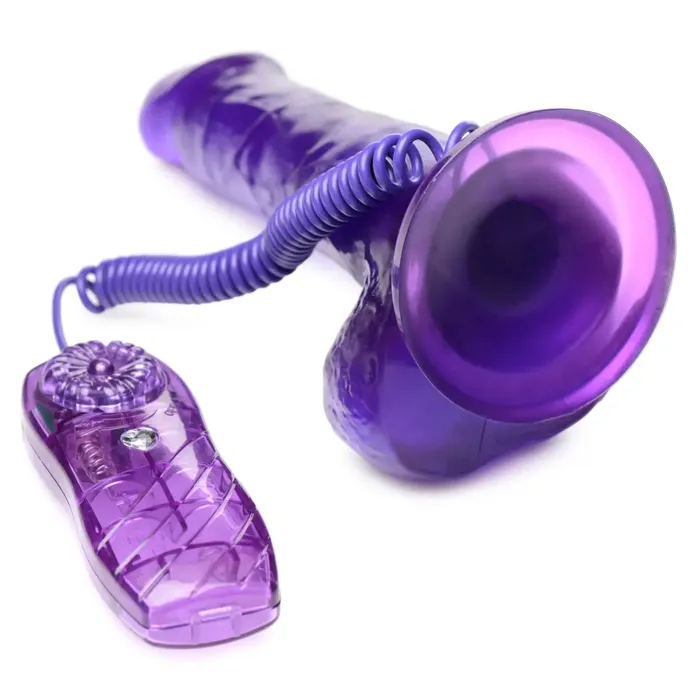 Dildos SC Novelties 75 Inch Suction Cup Vibrating Dildo Purple