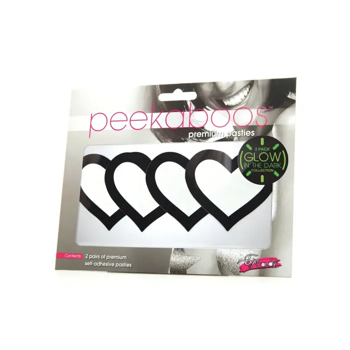 Dildos XGEN Products Pasties Glow In The Dark Hearts