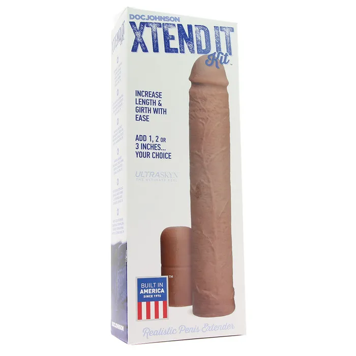 Doc Johnson Male Sex Toys XTend It Kit Realistic Penis Extender in Brown Doc Johnson Male Sex Toys XTend It Kit Realistic Penis Extender in Brown