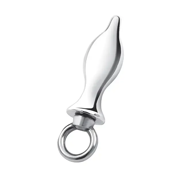 Electric Eel INC Blue Line 25 Stainless Steal Bling Tapered Butt Plug wLoop Hardware Anal