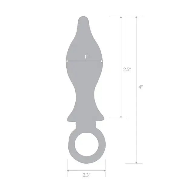 Electric Eel INC Blue Line 25 Stainless Steal Bling Tapered Butt Plug wLoop Hardware Anal