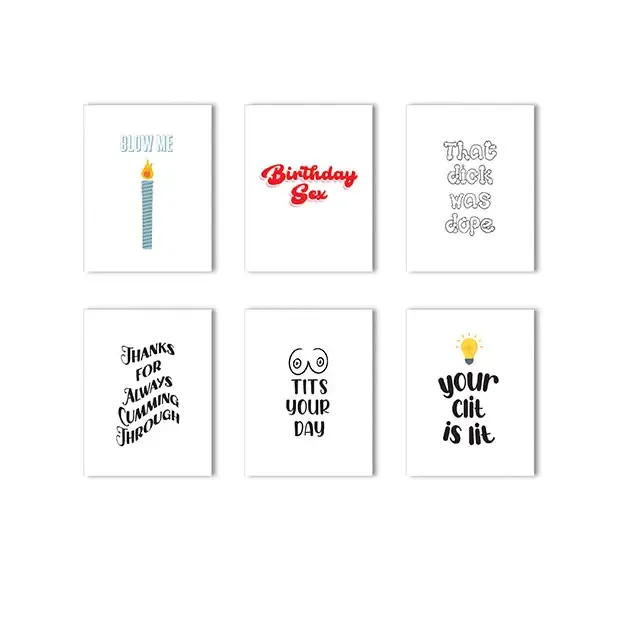 Enhancers KushKards Everyday Pack Naughty Greeting Card Variety Pack Of 6