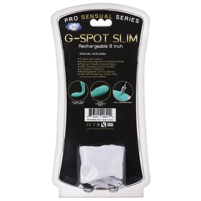 Female Sex Toys Cloud 9 Rechargeable Gspot Slim 8in Single Motor Cloud 9 Novelties Female Sex Toys Cloud 9 Rechargeable Gspot Slim 8in Single Motor Cloud 9 Novelties