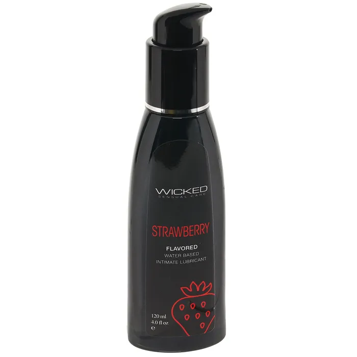 Female Sex Toys Wicked Sensual Care Aqua Flavored Lube 4oz120ml in Strawberry Female Sex Toys Wicked Sensual Care Aqua Flavored Lube 4oz120ml in Strawberry