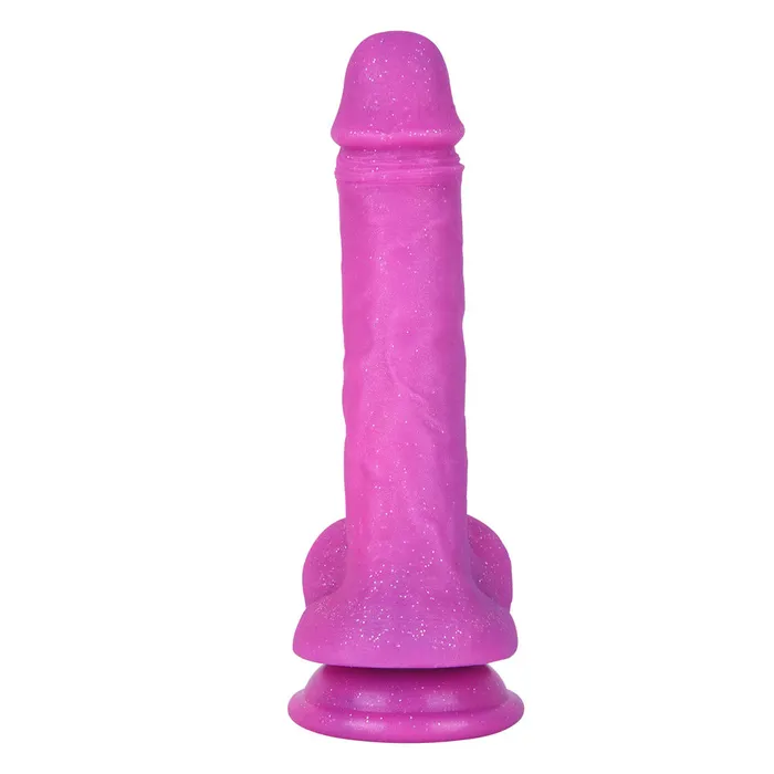 G20 Realistic Flash Purple Liquid Silicone Suction Cup Dildo with Balls 83 Inch Modi Dildos