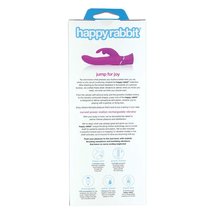 Happy Rabbit Curve Power Motion Vibrator Purple LoveHoney Vibrators