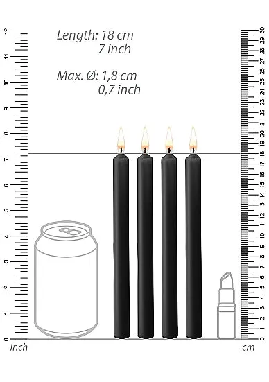 HonourSkintwocom Anal Teasing Wax Candles Large 4 Pack Paraffin Black