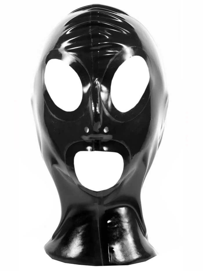 HonourSkintwocom Dildos Black Rubber Hood with Eyes Nose and Mouth Holes HonourSkintwocom Dildos Black Rubber Hood with Eyes Nose and Mouth Holes