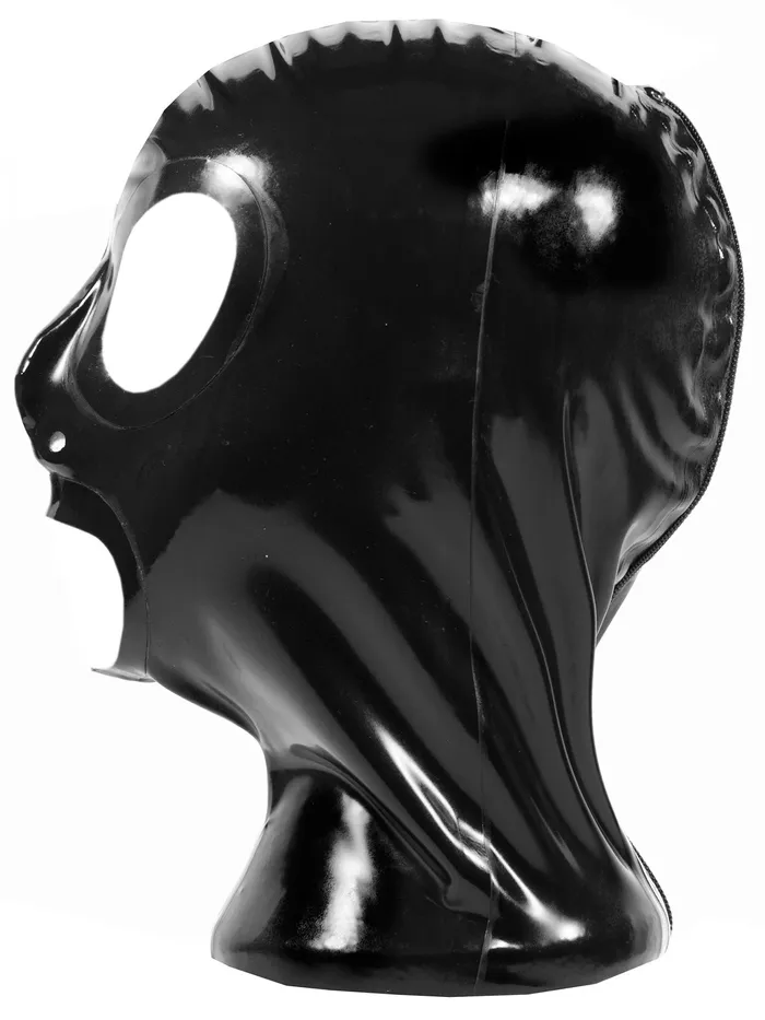 HonourSkintwocom Dildos Black Rubber Hood with Eyes Nose and Mouth Holes HonourSkintwocom Dildos Black Rubber Hood with Eyes Nose and Mouth Holes
