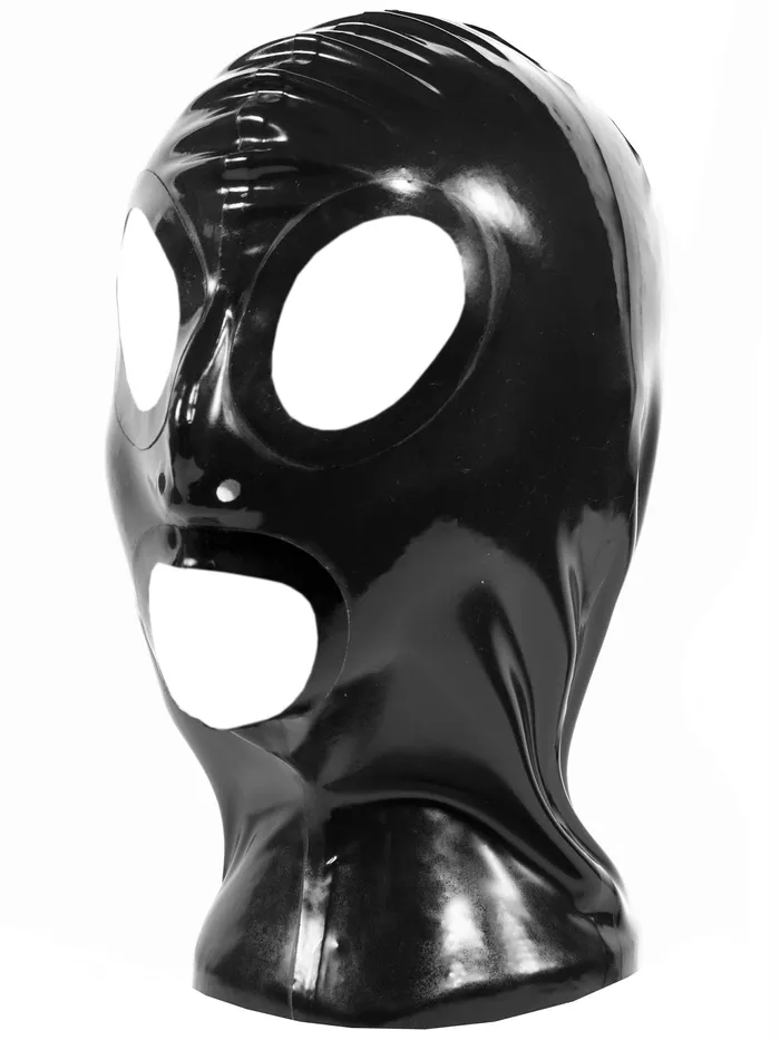HonourSkintwocom Dildos Black Rubber Hood with Eyes Nose and Mouth Holes HonourSkintwocom Dildos Black Rubber Hood with Eyes Nose and Mouth Holes