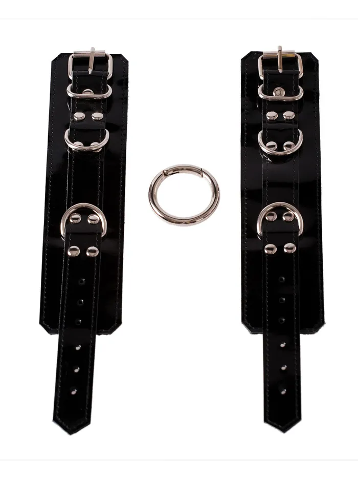 HonourSkintwocom Restraints Patent Leather Wrist Cuffs HonourSkintwocom Restraints Patent Leather Wrist Cuffs