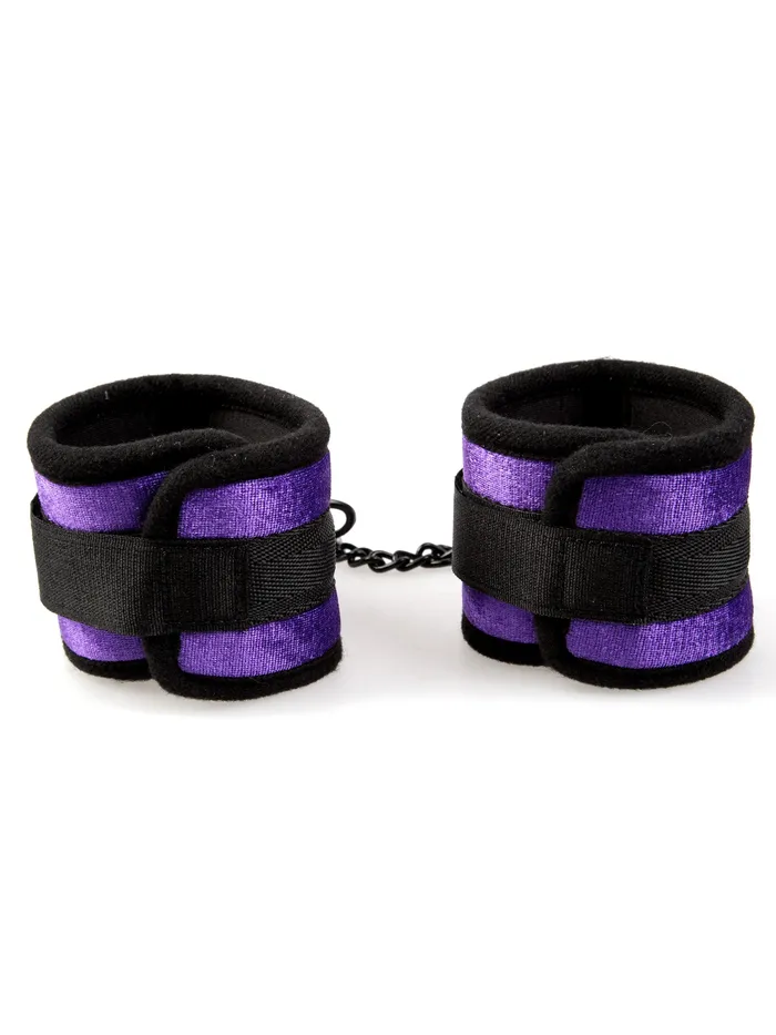 HonourSkintwocom Vibrators Purple Velvet Ankle Cuffs With Detachable Chain