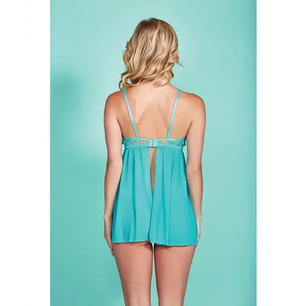 icollection lingerie Female Sex Toys Riley Eyelash Lace Soft Cup Babydoll Panty Teal icollection lingerie Female Sex Toys Riley Eyelash Lace Soft Cup Babydoll Panty Teal