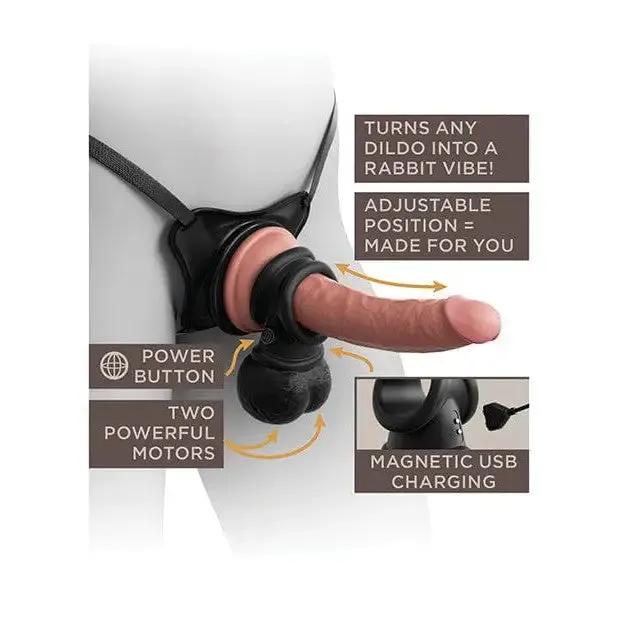 King Cock Elite Dildos King Cock Elite The Crown Jewels Vibrating Swinging Balls Black